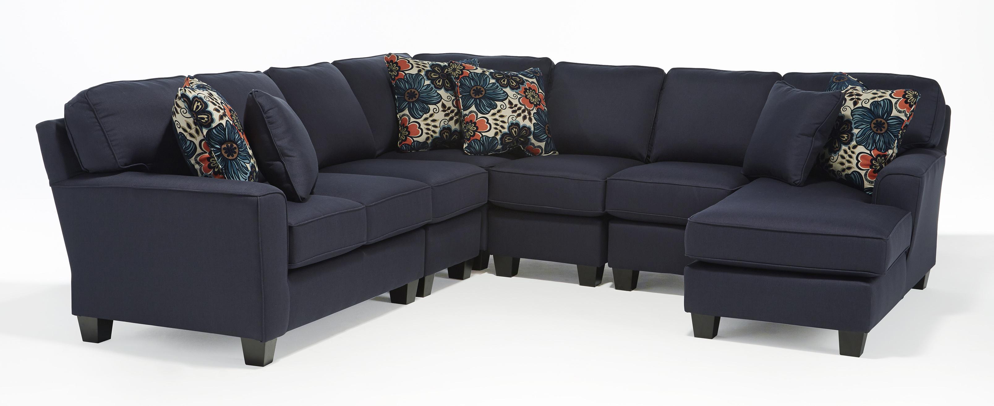 Best Home Furnishings Annabel Five Piece Customizable Sectional Sofa